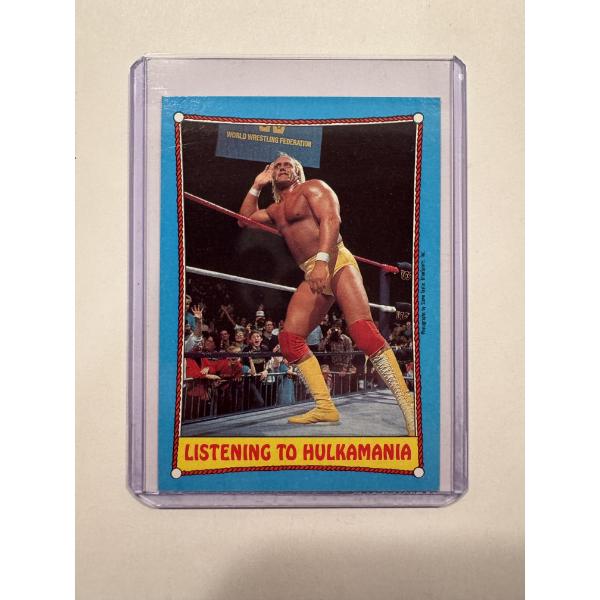 1987 Topps WWE Hulk Hogan Hulkamania Wrestling Card - Mint Condition In Protective Holder