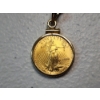 Image 2 : Incredible U.S. 2000 Gold Eagle 1/10th Ounce Gold Coin on 14K Pendant and 16in Chain TW: 5.3g