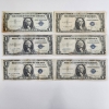 Image 1 : Lot of 6 United States Blue Seal $1 Silver Certificates - Face Value $6.00