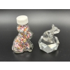 Image 2 : 2 Glass Dogs - one crystal like pug & dog filled with sprinkles - Super cute! 