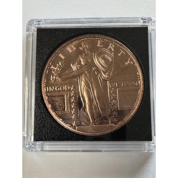 Limited Edition Standing Liberty One Ounce .999 Fine Pure Copper Coin - Exceptional Coin