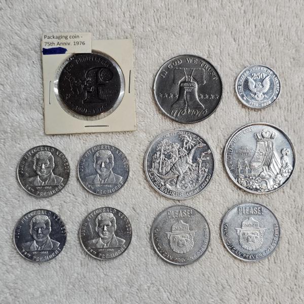 Collection Of Nine Commemorative Coins And Tokens