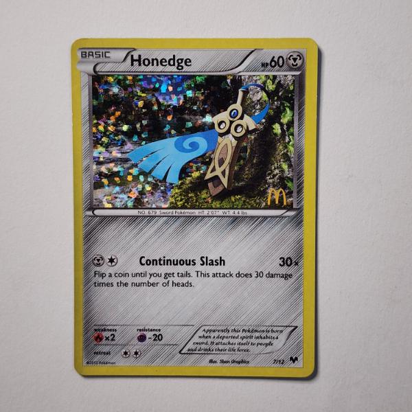 Honedge 7/12 Holo Mcdonald's Promo Vintage Pokemon Trading Card 