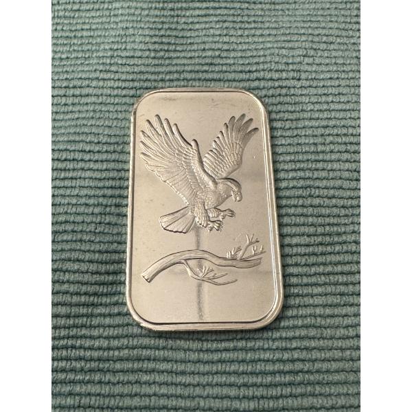 Rare Silver Towne Mint Eagle One Troy Ounce .999 Fine Silver Ounce Bar - Mint Condition