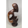 Image 5 : Vintage 10" Tall African Wood Hand Carved Sculpture 