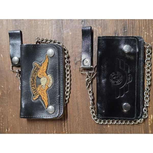 (2) Leather Chain Wallets - Harley Davidson and Motorcycles USA
