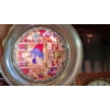 Image 3 : Two (2) Pc Round Framed Decor - Pewter Stained Glass Religious & Young Victorian Girl