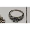 Image 6 : Assorted Sterling Silver Jewelry Pieces (Inlcuding Scrap Sterling Necklace) - Total Weight: 14.5g