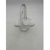 Image 3 : Clear Glass Basket - Beautiful Clear Basket with Handle 