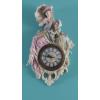 Image 1 : 18" x 10" Porcelain Figural Clock - With Victorian Lady - See Pics