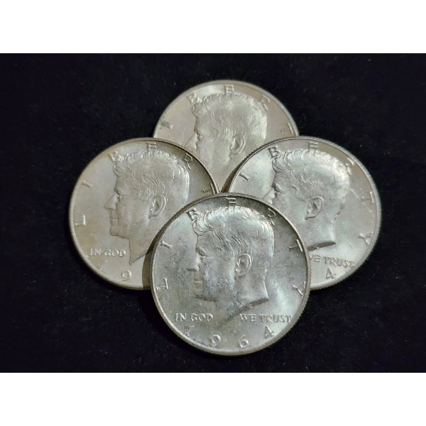 $2.00 Face Value in 90% Silver 1964 Kennedy Half Dollars