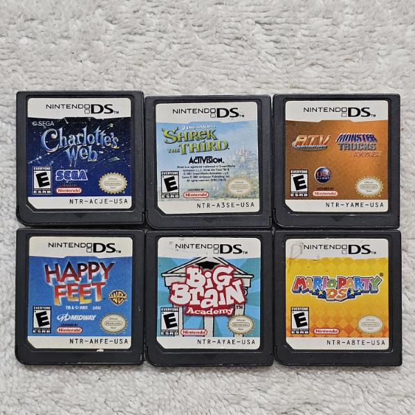 Lot Of 6 Nintendo DS Video Game Cartridges inc. Mario Party!!! (see pic)