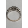 Image 4 : 14K White Gold Bridal Set Ring With Empty 4 Prong Solitaire Head & Diamonds -Size 6.5 - Weight: 4.6g