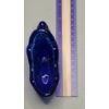 Image 9 : Vintage Fenton Cobalt Blue Hand Painted Artist Signed Glass Shoe