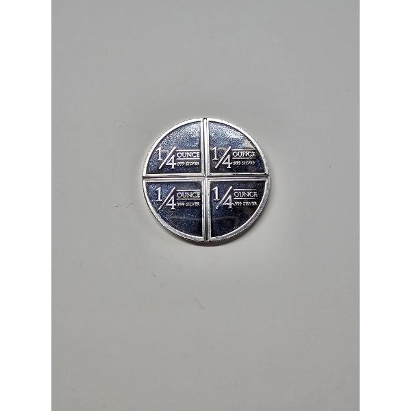 1 oz .999 Fine Silver 1/4 Quarter Stagecoach Silver Round