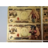 Image 4 : x10 Assorted Dragon Ball Z $10000 999999 24K Gold Foil Banknotes Set w/ CoA