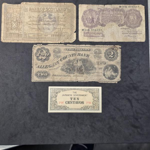 (4) Vintage Foreign Bills