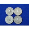 Image 2 : x4 Assorted Years U.S. 90% Silver Washington Quarters FV: $1.00