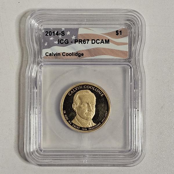 ICG PR67 DCAM 2014-S Calvin Coolidge Presidential Dollar