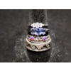 Image 1 : Stunning Sterling Silver Ring Assortment Ft. Nice Blue, Purple & Clear Stones - Total Weight: 9.8 G