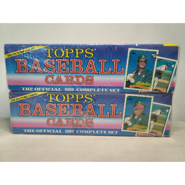 Lot of Two 1989 Official Complete Set Topps Baseball Boxes