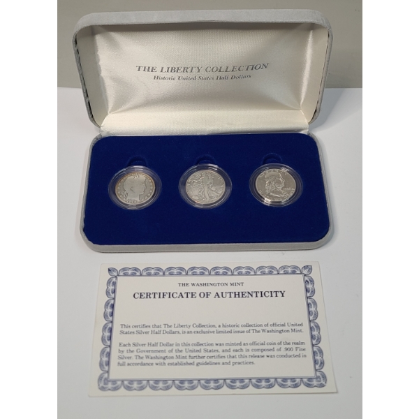Washington Mint "The Liberty Collection" 90% Silver Half Dollars - Face Value: $1.50