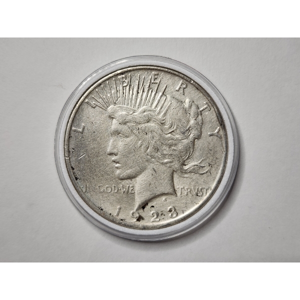 UNITED STATES 1923-D SILVER PEACE DOLLAR ~ HARD TO FIND IN HIGHER GRADES ~ Minted at Denver Mint
