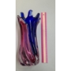 Image 4 : Vintage Murano Art Glass Pink & Blue Twisted Swung Vase