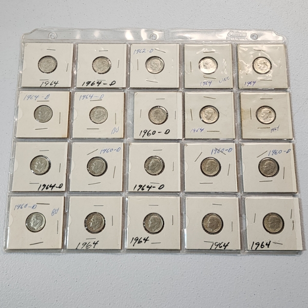 $2.00 Face Value of Assorted Years 90% Silver Roosevelt Dimes