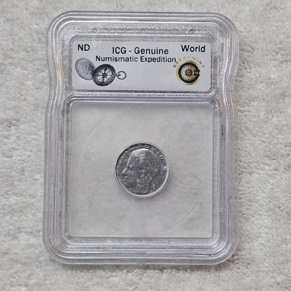 ICG Genuine 1989 Belgium 1 Franc King Baudouin I Numismatic Expedition World Coin