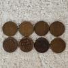 Image 4 : Collection Of Eight Loose Vintage United States Lincoln Wheat 1¢ Penny Coins FV: $.08