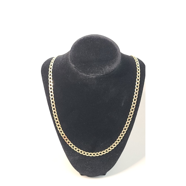 Heavy 14K Gold 24" Cuban/Curb Link Necklace - Weight: 27.4g