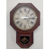 Image 1 : Antique Seth Thomas Pendulum Wooden Octagon Wall Clock - Original Label Intact