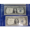 Image 3 : Lot of 4 U.S. 1957 Blue Seal $1 Silver Certificates