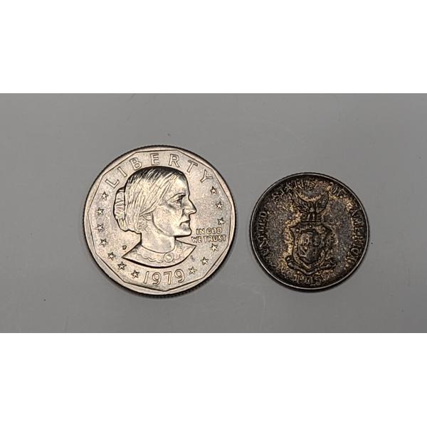 1945 U.S. Philippines 1945 75% Silver 20 Centavos Coin & 1979-P Susan B. Anthony Dollar Coin