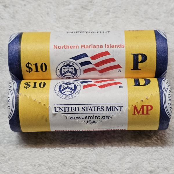 2009 United States Mint rolls of Northern Mariana Islands Quarter Dollars FV $20.00