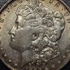 Image 2 : 1890 O   90% Morgan Silver Dollar  AU Condition With Toning - Nice Example