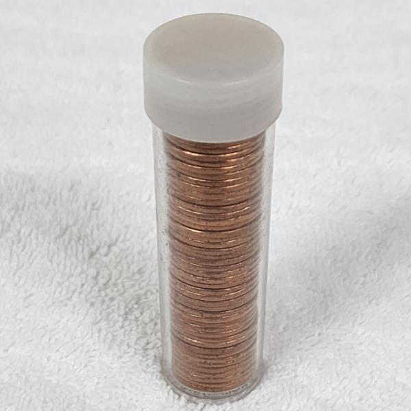 Uncounted Unsearched Tube of Assorted Uncirculated United States Pennies ~ Late 70's & Early 80'S!