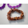 Image 2 : Lot of 5 Fashion Bracelets: x4 Purple Beaded, and x1 Red/Orange Cluster