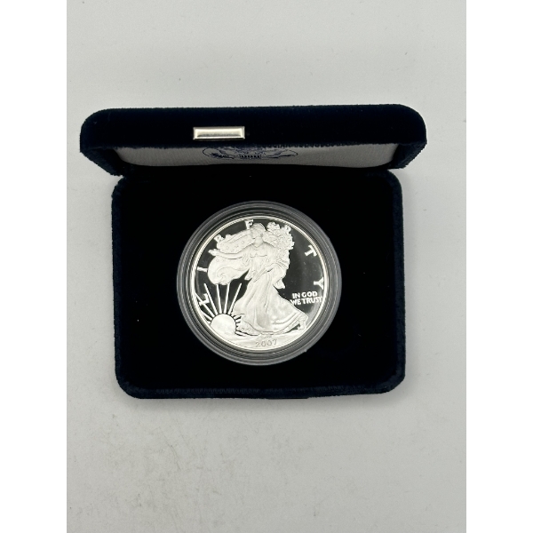 2007-W Proof American Silver Eagle with U.S. Mint Box & COA