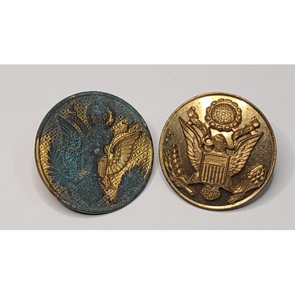 (2) Vintage U.S. Army Service Uniform Buttons