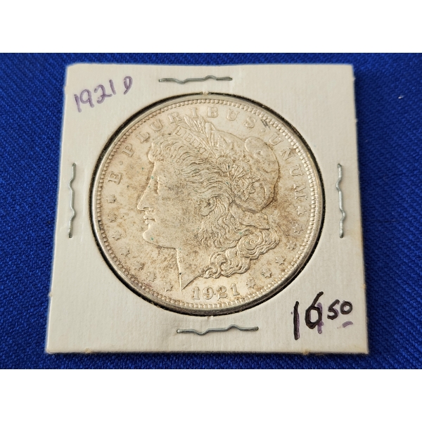 1921-D 90% Silver Morgan Dollar