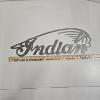 Image 2 : Vintage 20" Indian Motorcycle Script Headdress Metal Wall Art Sign