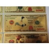 Image 5 : x8 Assorted Looney Tunes $100 99999999 24K Gold Foil Banknotes Set w/ CoA