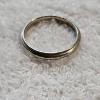 Image 3 : Vintage 14k White Gold Milgrain-Edge Wedding Band - Size 13, Weight 5.9g