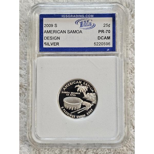 IGS PR-70 2009-S American Samoa Silver Quarter Proof Coin