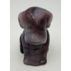 Image 1 : Adorable Degenhart Vintage Glass Dog Figurine -Orchid