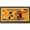 Image 3 : Pure 24k .999 Gold Foil NIPPON GINKO "Captain Tsubasa" Note - Mint Condition - NEW SERIES - Note 3/5