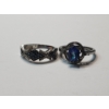 Image 6 : Two Beautiful Sterling Silver Rings with Blue Gemstones TW: 5.9g