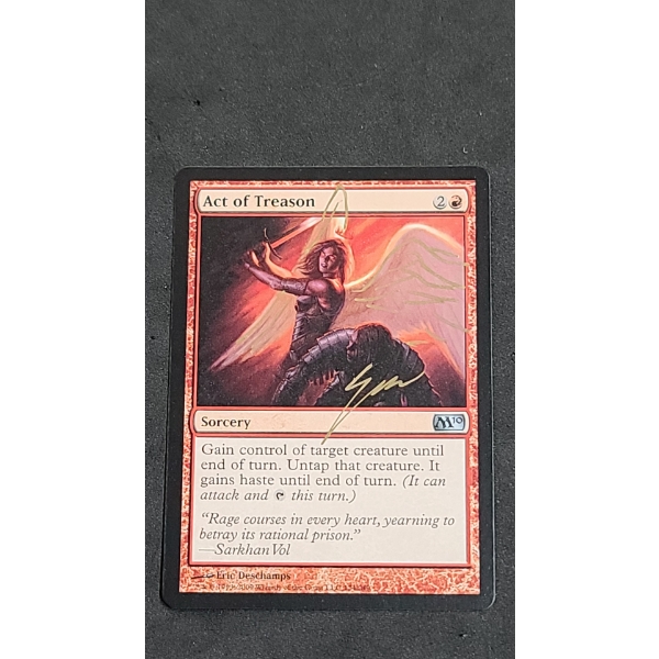 Magic The Gathering "Act Of Treason" Eric Deschamps Signed Card